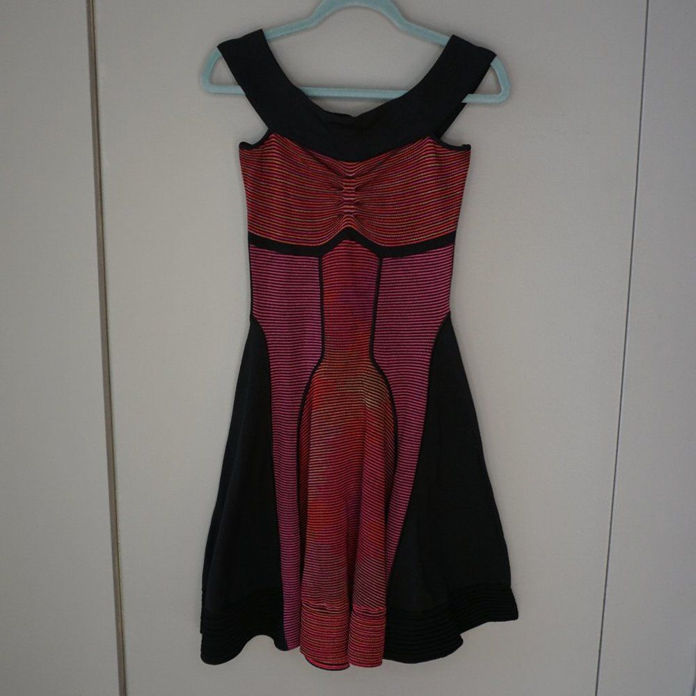 M MISSONI Multi Color Godet Sleeveless Stretchy A-Line Dress size 42/US 6
